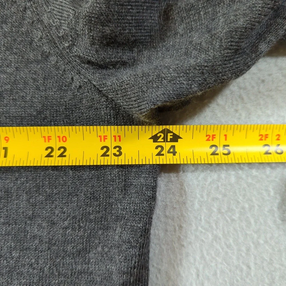 Jos. A. Bank Quarter Zip Sweater Mens XXL Gray Merino Wool Traveler Mock Neck